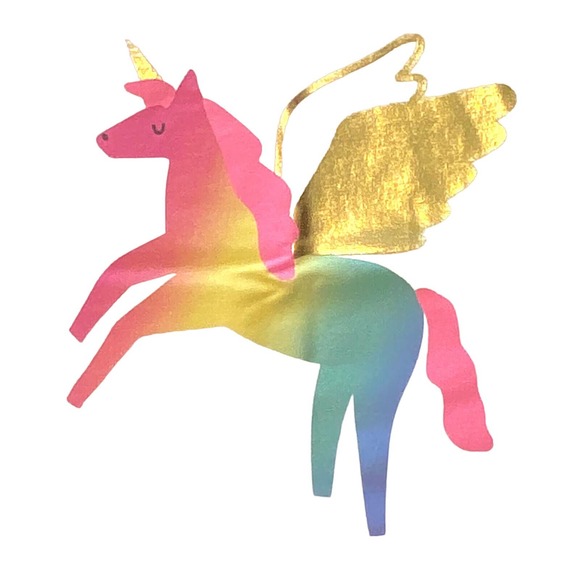 Girls' Printed Pastel Rainbow Unicorn w/ Wings Tank Top - Cat & Jack White XXL - Picture 3 of 6